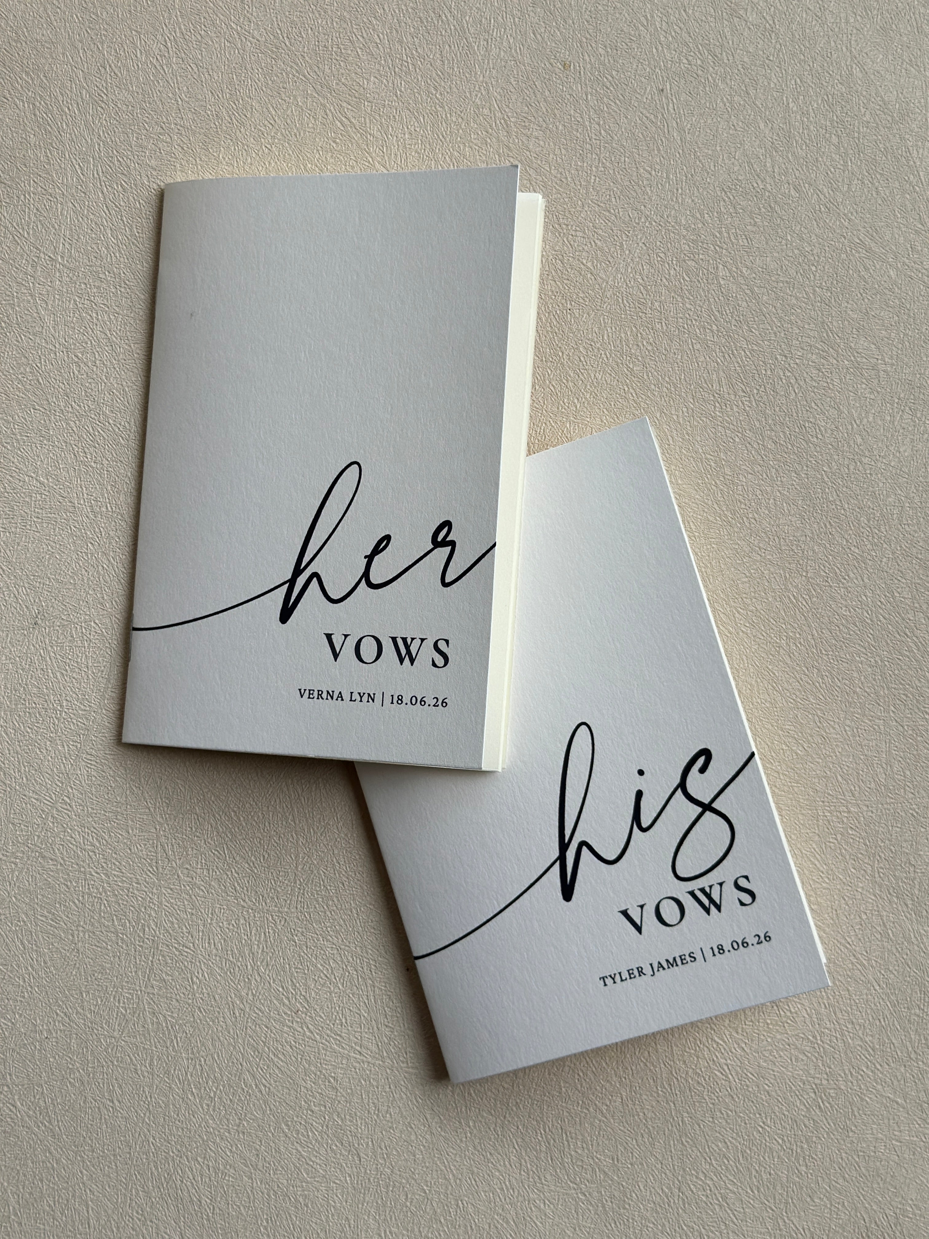 His & Her Vow Booklet