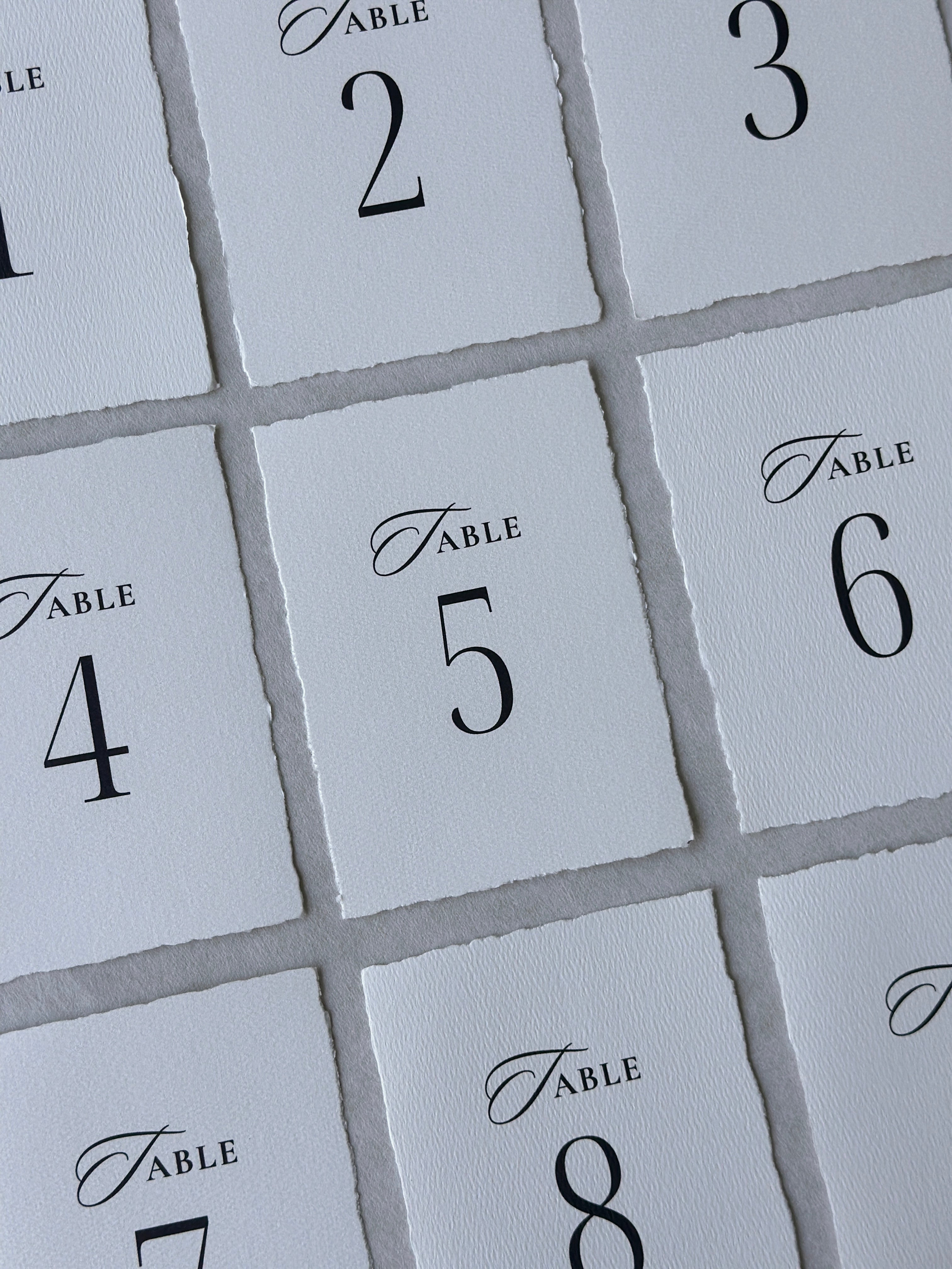 Table Numbers