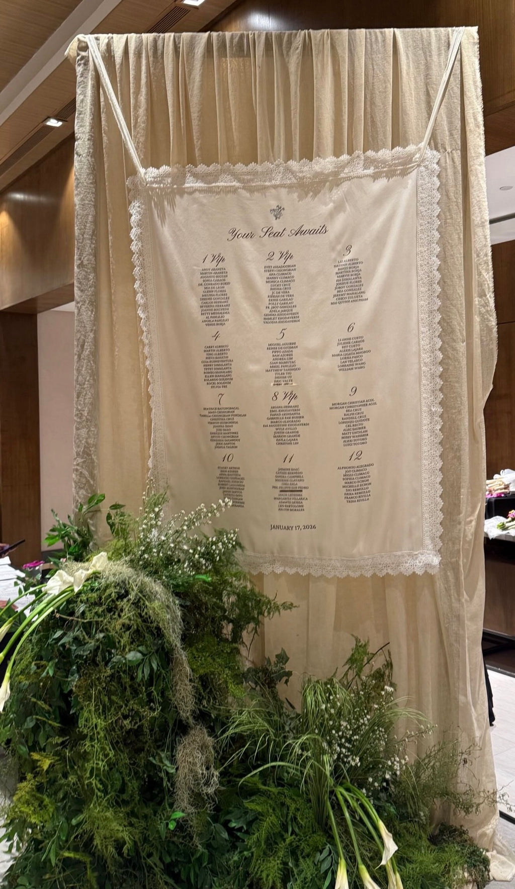 Fabric Seating Chart