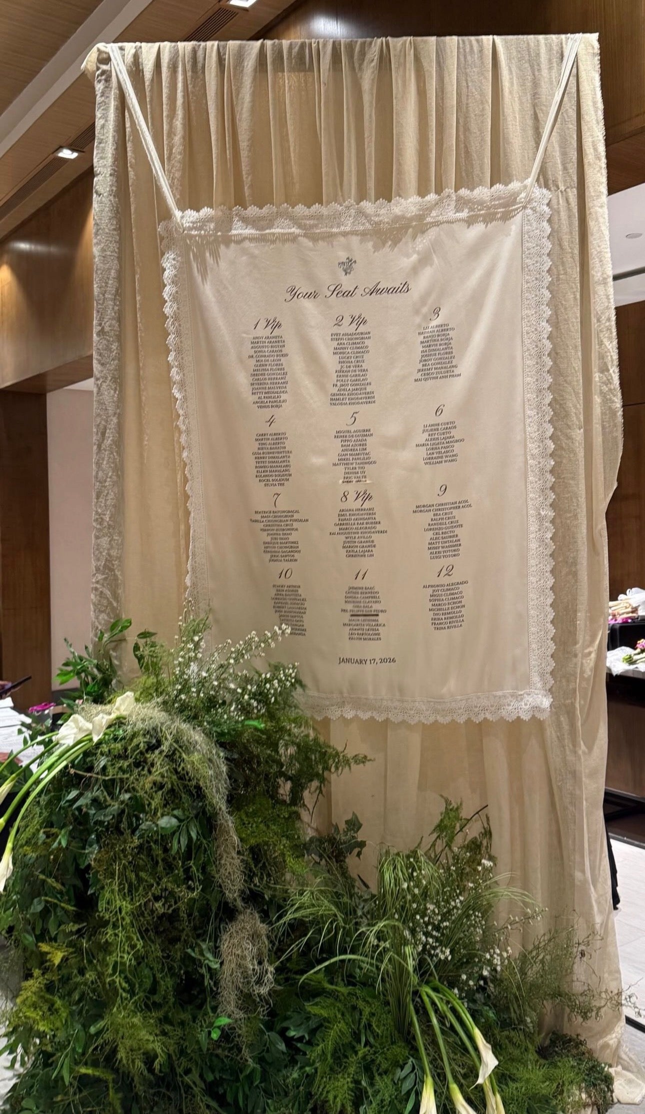 Fabric Seating Chart