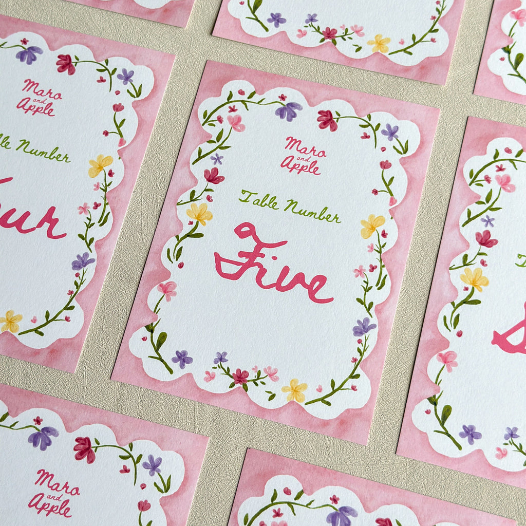 Table Numbers