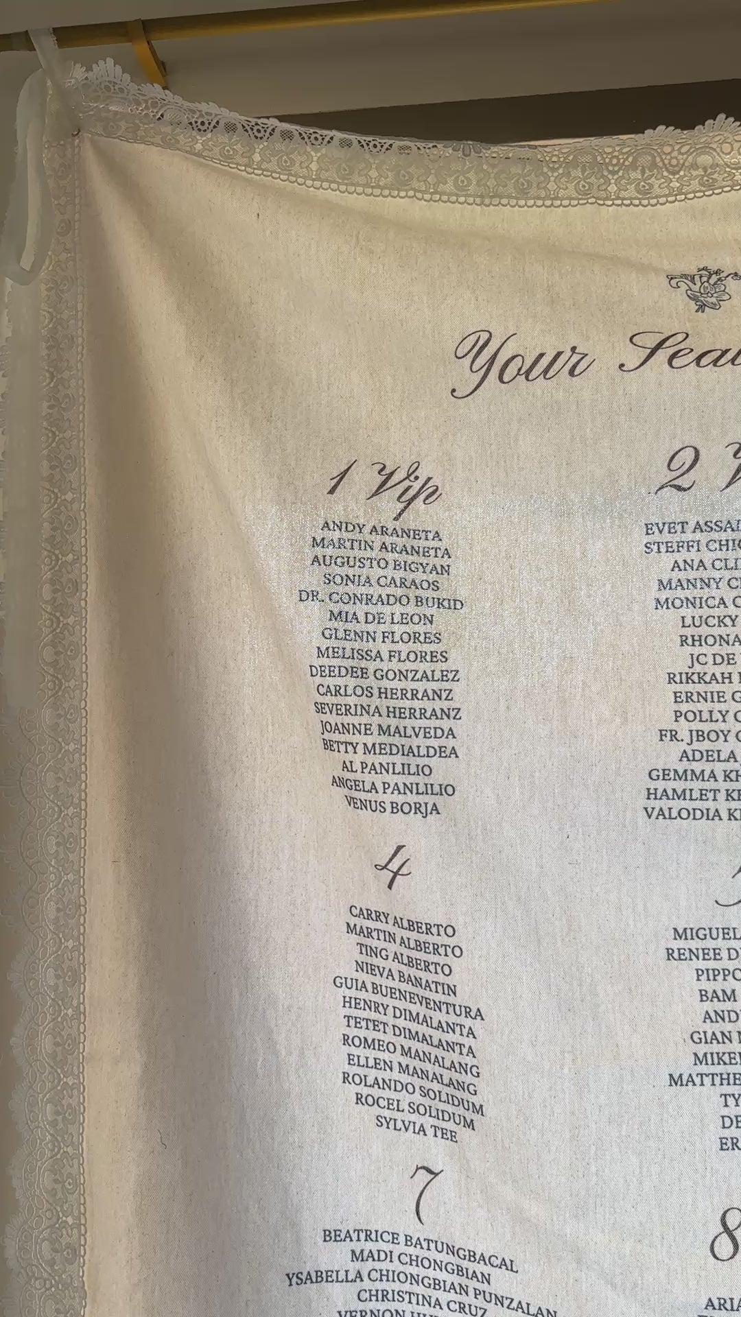 Fabric Seating Chart